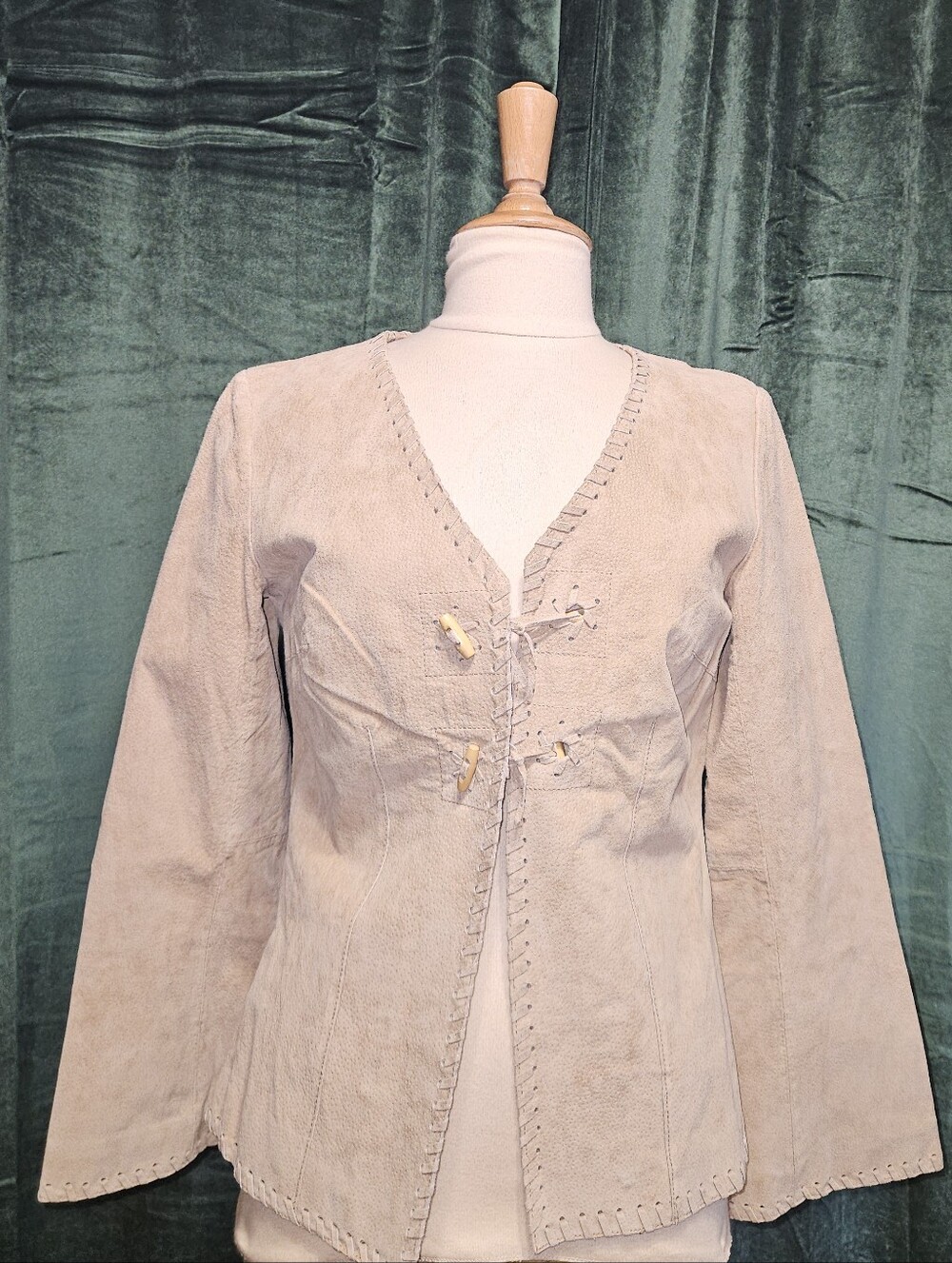 Vintage Faded Glory Genuine Suede Button Front Jacket